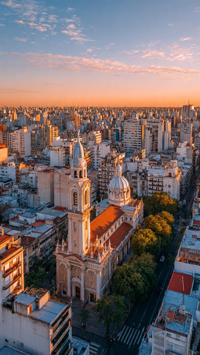 Ciudad con iglesia
